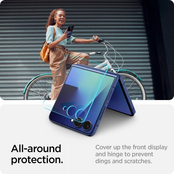 Spigen Samsung Galaxy Z Flip 7 Skärmskydd GLAS.tR EZ Fit 2-pack