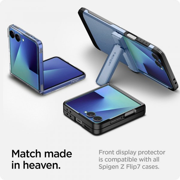 Spigen Samsung Galaxy Z Flip 7 Skärmskydd GLAS.tR EZ Fit 2-pack
