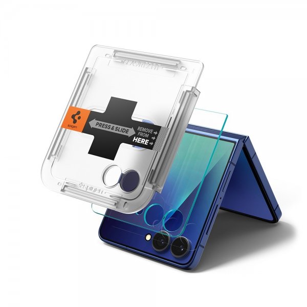 Spigen Samsung Galaxy Z Flip 7 Skärmskydd GLAS.tR EZ Fit 2-pack