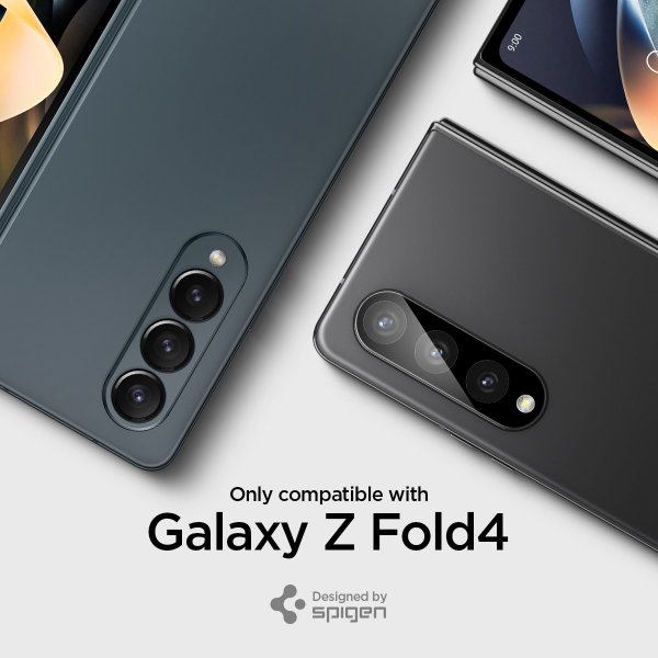 Spigen Samsung Galaxy Z Fold 4 Kameraskydd Glas.tR Optik 2-pack Svart