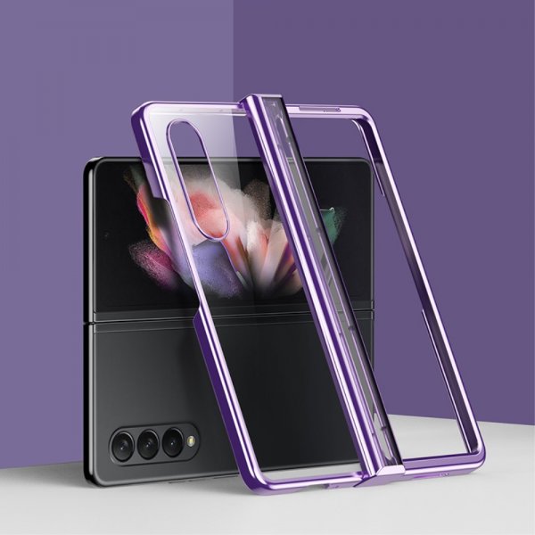 Samsung Galaxy Z Fold 4 Skal Pläterad Kant Lila