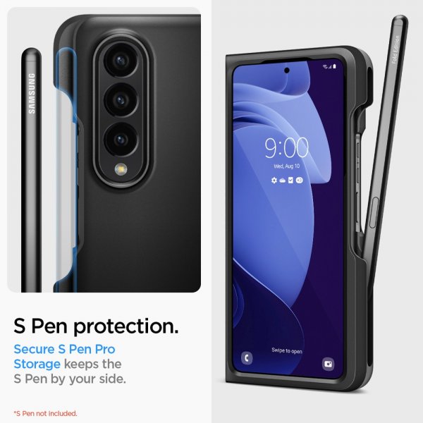Spigen Samsung Galaxy Z Fold 4 Skal Thin Fit P Svart
