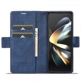 Lc.Imeeke Samsung Galaxy Z Fold 5 Fodral med Kortfack Flip Blå