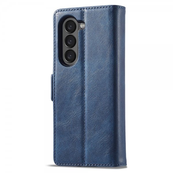 Lc.Imeeke Samsung Galaxy Z Fold 5 Fodral med Kortfack Flip Blå