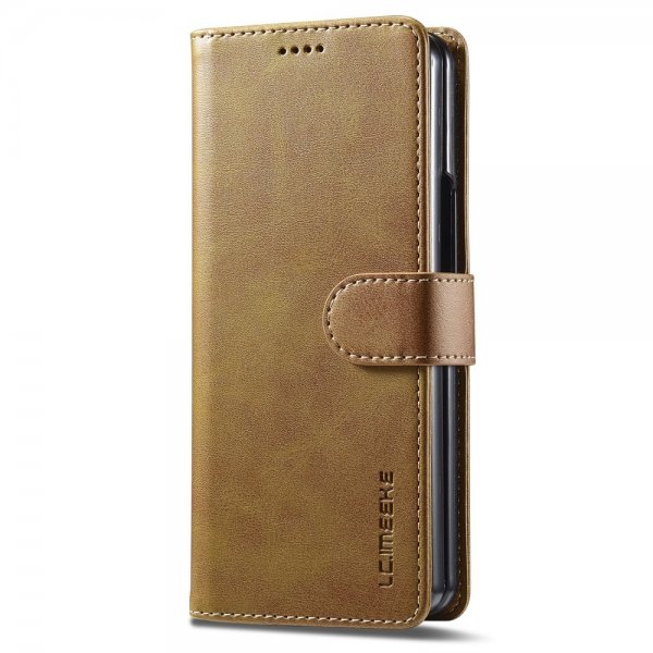 Lc.Imeeke Samsung Galaxy Z Fold 5 Fodral med Kortfack Ljusbrun
