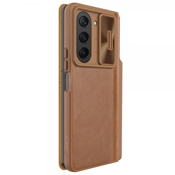 Nillkin Samsung Galaxy Z Fold 5 Fodral Qin Pro Series Brun