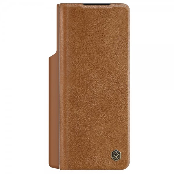 Nillkin Samsung Galaxy Z Fold 5 Fodral Qin Pro Series Brun