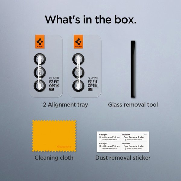 Spigen Samsung Galaxy Z Fold 5 Kameraskydd GLAS.tR EZ Fit Optik Pro 2-pack Svart