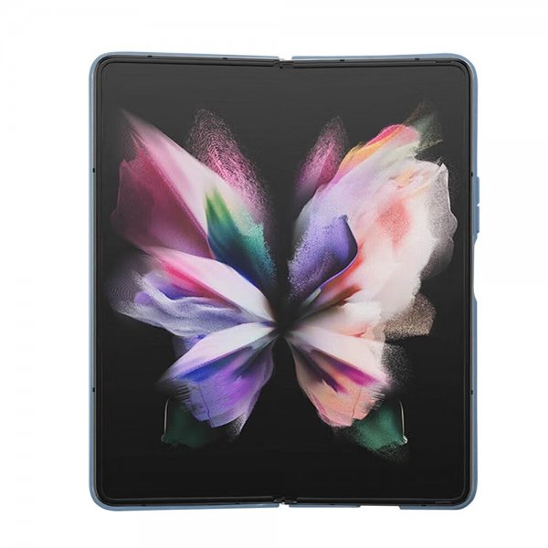 Guess Samsung Galaxy Z Fold 5 Skal 4G Metal Triangle Strass Blå