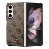 Guess Samsung Galaxy Z Fold 5 Skal 4G Metal Triangle Strass Brun