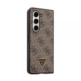 Guess Samsung Galaxy Z Fold 5 Skal 4G Metal Triangle Strass Brun