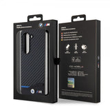 BMW Samsung Galaxy Z Fold 5 Skal Carbon Effect Metal Logo Svart