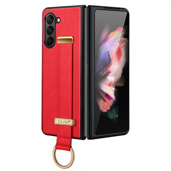 Sulada Samsung Galaxy Z Fold 5 Skal Fashion Series Röd