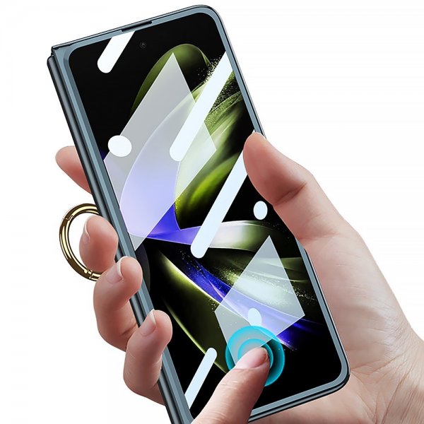 GKK Samsung Galaxy Z Fold 5 Skal Finger Ring Guld