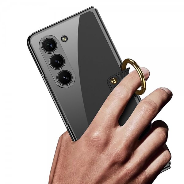 GKK Samsung Galaxy Z Fold 5 Skal Finger Ring Transparent