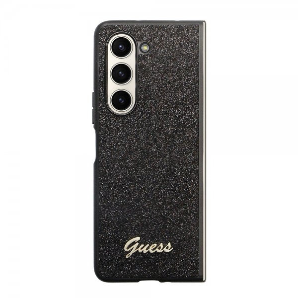 Guess Samsung Galaxy Z Fold 5 Skal Glitter Flakes Metal Logo Svart