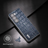 ABEEL Samsung Galaxy Z Fold 5 Skal Krokodiltextur Blå