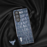 ABEEL Samsung Galaxy Z Fold 5 Skal Krokodiltextur Blå