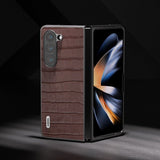 ABEEL Samsung Galaxy Z Fold 5 Skal Krokodiltextur Brun