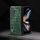 ABEEL Samsung Galaxy Z Fold 5 Skal Krokodiltextur Grön