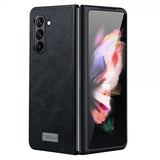 Sulada Samsung Galaxy Z Fold 5 Skal Lädertextur Svart