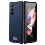 Sulada Samsung Galaxy Z Fold 5 Skal Litchi Blå