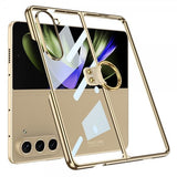 GKK Samsung Galaxy Z Fold 5 Skal med Ringhållare Guld