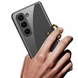 GKK Samsung Galaxy Z Fold 5 Skal med Ringhållare Silver