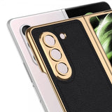 GKK Samsung Galaxy Z Fold 5 Skal Pläterad Kant Vit