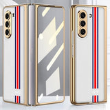 GKK Samsung Galaxy Z Fold 5 Skal Stripe Vit