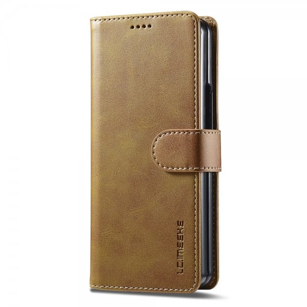Lc.Imeeke Samsung Galaxy Z Fold 6 Fodral med Kortfack Stativfunktion Ljusbrun