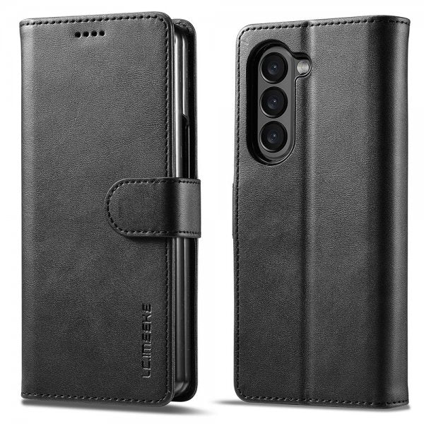 Lc.Imeeke Samsung Galaxy Z Fold 6 Fodral med Kortfack Stativfunktion Svart