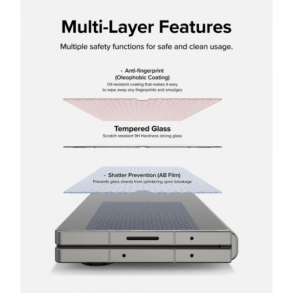 Ringke Samsung Galaxy Z Fold 6 Skärmskydd Cover Display Protector Glass 2-pack