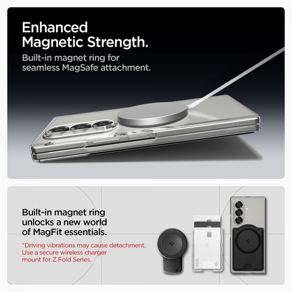 Spigen Samsung Galaxy Z Fold 7 Skal Air Skin MagFit Clear White