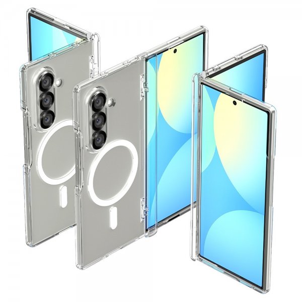 Spigen Samsung Galaxy Z Fold 7 Skal Ultra Hybrid Pro MagFit Clear White