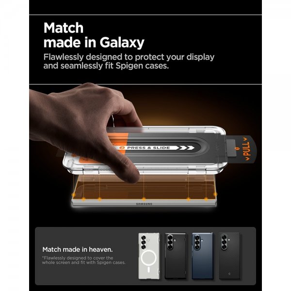 Spigen Samsung Galaxy Z Fold 7 Skärmskydd GLAS.tR EZ Fit Pro 2-pack