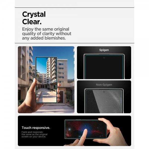 Spigen Samsung Galaxy Z Fold 7 Skärmskydd GLAS.tR EZ Fit Pro 2-pack