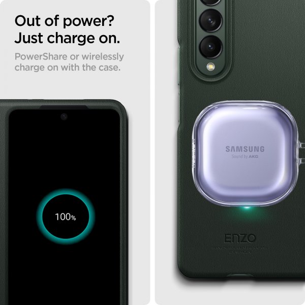 Spigen Samsung Galaxy Z Fold3 Skal Enzo Classic Green