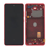 Samsung S20 FE 4G Skärm med LCD Display Original - Röd