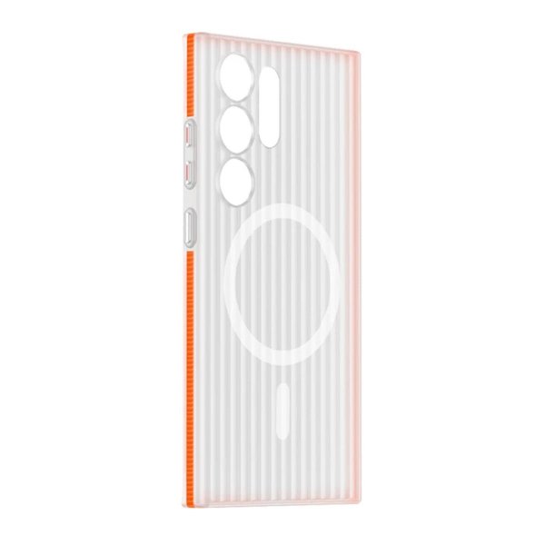 Samsung Galaxy S24 Ultra Skal Korrugerad MagSafe Orange