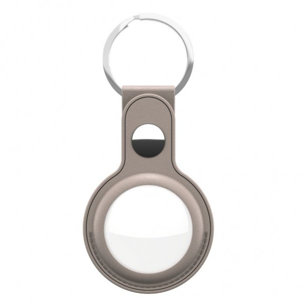 KeyBudz AirTag Hållare Läder Beige