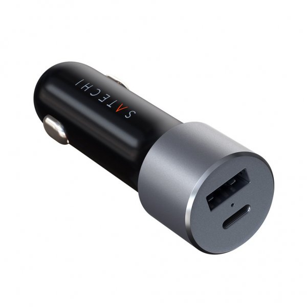 Satechi Billaddare med PD 1xUSB-C och 1xUSB-A Rymdgrå