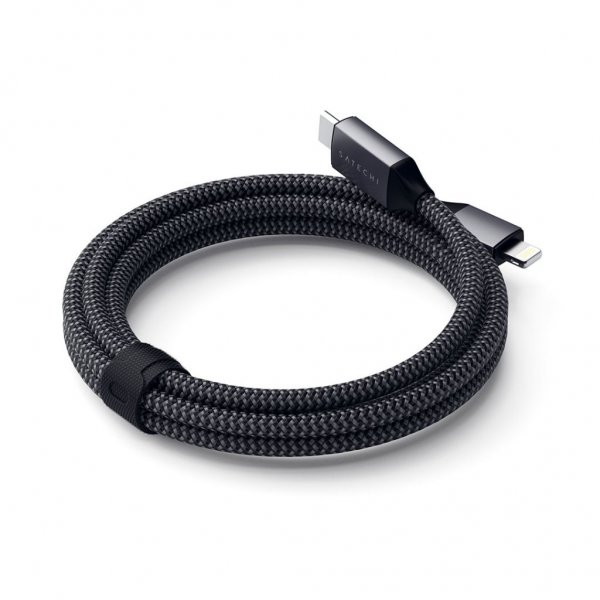 Satechi USB-C till Lightning-kabel 1.8 meter Grå