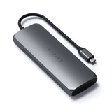 Satechi USB-C HYBRID med inbyggd möjlighet till SSD-lagring Grå