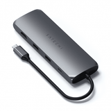 Satechi USB-C HYBRID med inbyggd möjlighet till SSD-lagring Grå