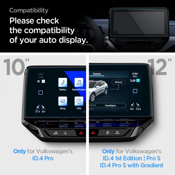 Spigen Skärmskydd GLAS.tR EZ FIT Anti-Glare Volkswagen ID.4 10"