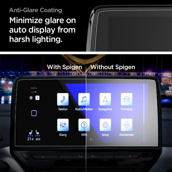 Spigen Skärmskydd GLAS.tR EZ FIT Anti-Glare Volkswagen ID.4 10"