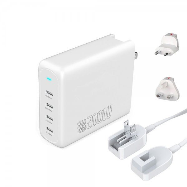 4smarts Skrivbordsladdare GaN Flex Pro 200W 4 USB-C