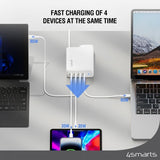 4smarts Skrivbordsladdare GaN Flex Pro 200W 4 USB-C