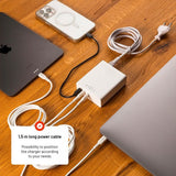 Fixed Skrivbordsladdare GaN140 Charging Dock 2xUSB-C & 1xUSB-A